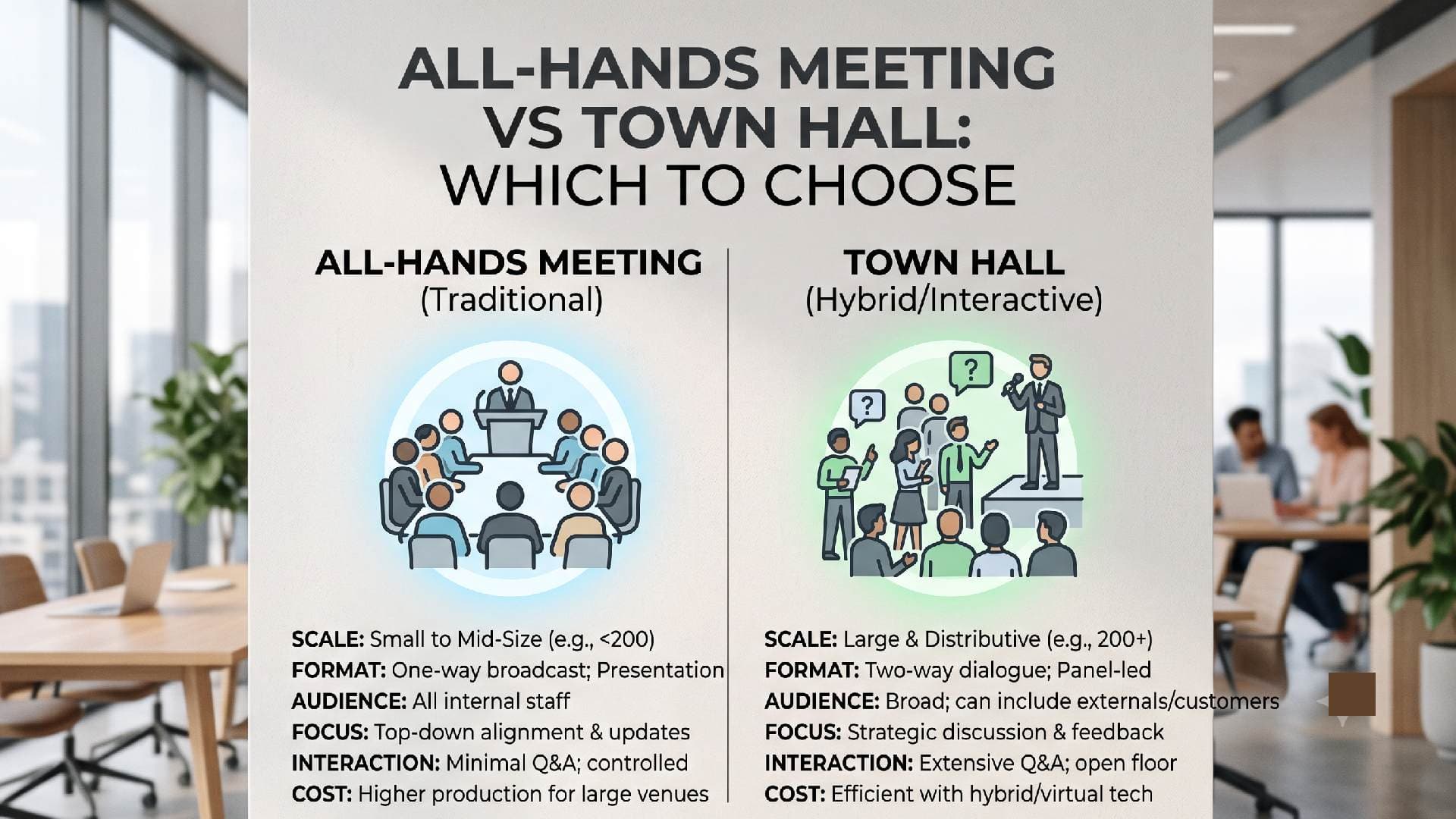 All-Hands Meeting vs Town Hall: Differences & How to Choose